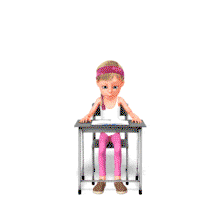 Girl Eat Sleep Learn PowerPoint Animation layout preview.