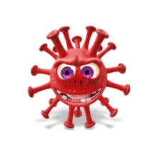 Crazy Virus Looking Around PowerPoint Animation layout preview.