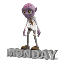 Zombie Monday Sad PowerPoint Animation layout preview.