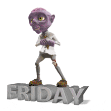 Zombie Friday Dance PowerPoint Animation layout preview.