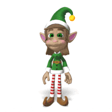 Christmas Elf Girl Club Dance PowerPoint Animation layout preview.