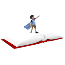 James Super Hero Large Book PowerPoint Animation layout preview.