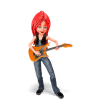 Kira Play Electric Guitar PowerPoint Animation layout preview.