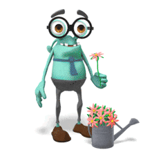 Jerry Smelling Spring Flowers PowerPoint Animation layout preview.