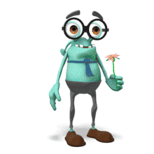Jerry Smelling Single Flower PowerPoint Animation layout preview.