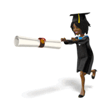Jada Diploma Run Catch PowerPoint Animation layout preview.
