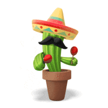 Cinco De Mayo Cactus Shaking Maracas PowerPoint Animation layout preview.