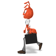 Anthony  Walk Briefcase Left PowerPoint Animation layout preview.