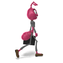 Samantha Walk Briefcase Right PowerPoint Animation layout preview.