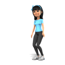 Kim Practice Yoga Crescent Lunge PowerPoint Animation layout preview.