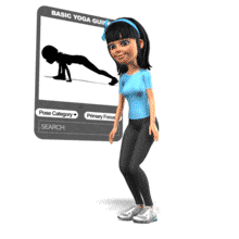 Kim App Yoga Lunge PowerPoint Animation layout preview.