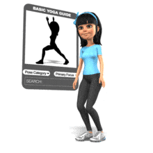 Kim App Yoga Crescent Lunge PowerPoint Animation layout preview.