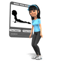 Kim App Yoga Upward Facing Dog PowerPoint Animation layout preview.