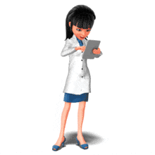 Doctor Kim Using Tablet PowerPoint Animation layout preview.