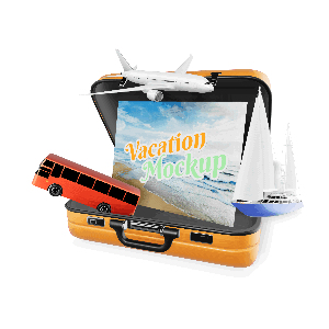 Customizable Travel Luggage PowerPoint Animation layout preview.