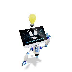 3D A.I. Robot Bright Idea  - Customizable Mockup PowerPoint Animation layout preview.
