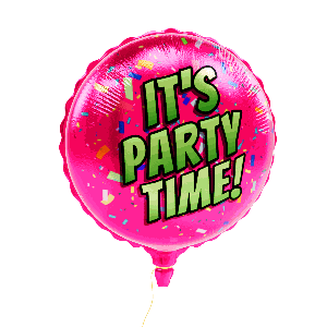 3D Custom Mylar Birthday Balloon  - Customizable Mockup PowerPoint Animation layout preview.