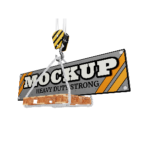 3D Construction Plate  - Customizable Mockup PowerPoint Animation layout preview.