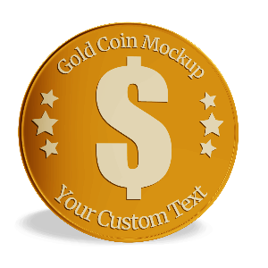 3D Gold Coin  - Customizable Mockup PowerPoint Animation layout preview.