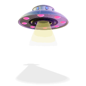 Rotating UFO With Beam PowerPoint Animation layout preview.