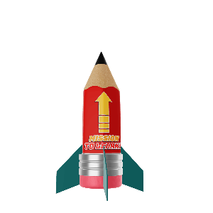 3D Pencil Rocket Launch Attempt - Customizable Mockup PowerPoint Animation layout preview.