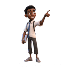 Student Pointing PowerPoint Animation layout preview.