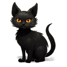 Halloween Black Cat PowerPoint Animation layout preview.