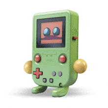 Game Boy Character Dancing PowerPoint Animation layout preview.