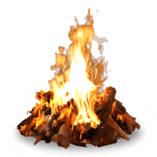Campfire / Bonfire PowerPoint Animation layout preview.