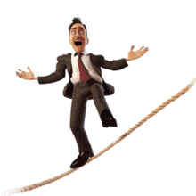 Tightrope Walker Wobble PowerPoint Animation layout preview.