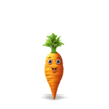 Happy Carrot Jumping Animated Clipart PowerPoint Animation layout preview.