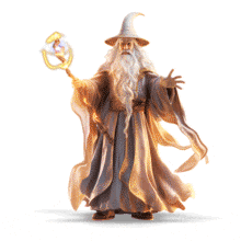 Wizard Casting Spell PowerPoint Animation layout preview.