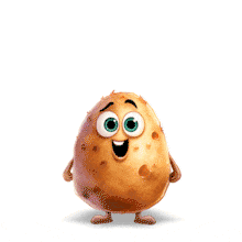 Happy Potato Jumping with Joy PowerPoint Animation layout preview.