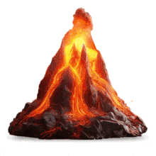 Volcano Eruption PowerPoint Animation layout preview.