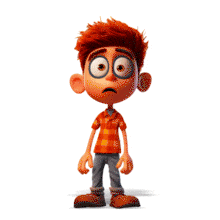 Boy Scared / Surprised PowerPoint Animation layout preview.