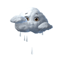 Sad Rain Cloud PowerPoint Animation layout preview.