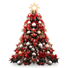 Sparkling Christmas Tree PowerPoint Animation layout preview.