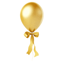 A Golden Balloon PowerPoint Animation layout preview.