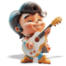Elvis Playing Guitar PowerPoint Animation layout preview.