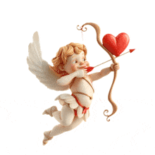 Flying Cupid PowerPoint Animation layout preview.