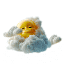 Emoji Resting in the Clouds PowerPoint Animation layout preview.