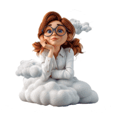 Daydreaming in Clouds PowerPoint Animation layout preview.