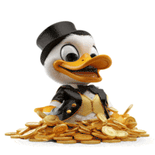 Rich Lucky Duck PowerPoint Animation layout preview.