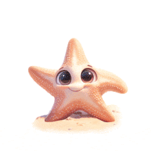 Dancing Starfish Character PowerPoint Animation layout preview.