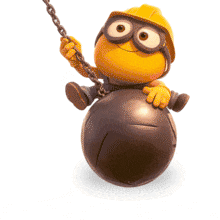 Emoji Wrecking Ball PowerPoint Animation layout preview.