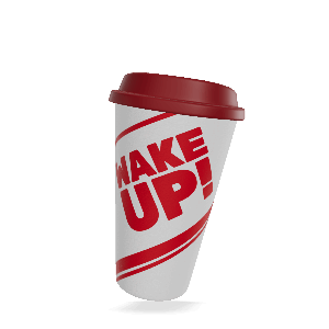 Coffee  Cup Jumping with Excitement PowerPoint Animation layout preview.