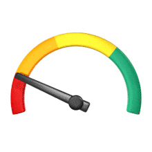 Gauge Needle Caution Zone PowerPoint Animation layout preview.