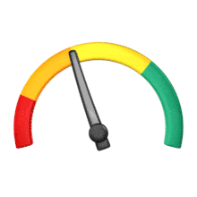Gauge Needle Average Level PowerPoint Animation layout preview.