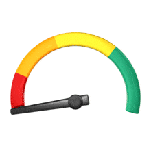 Gauge Needle Red Zone PowerPoint Animation layout preview.