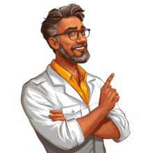 Male Teacher Gesturing PowerPoint Animation layout preview.